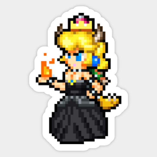 Pixel Bowsette Bowsette Sticker Teepublic Uk Shop bowsette stickers created by independent artists from around the globe. pixel bowsette