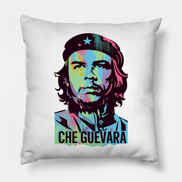 Che Guevara Neon Pillow by NerdsbyLeo