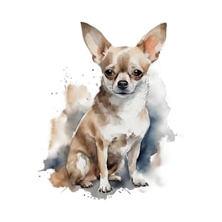 Chihuahua Watercolor Style T-Shirt