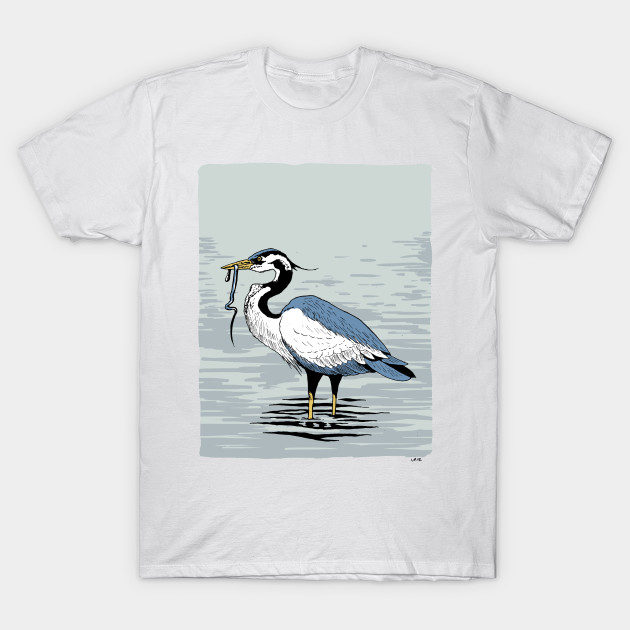 Great Blue Heron - Bird - T-Shirt | TeePublic