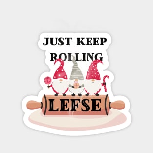 Rollin' with My Gnomies: A Lefse-Loving Trio Magnet