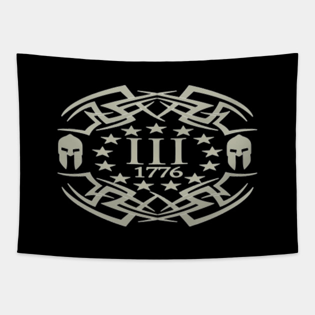 Three Percenter Tribal Tattoo 2nd Amendment Oath Three Tapestry Teepublic