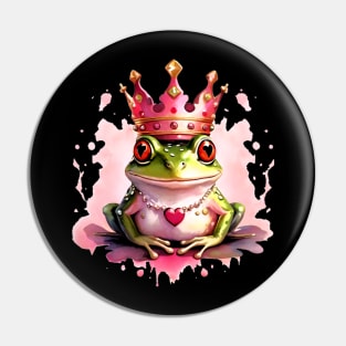 Frog Royalty: Crowned in Love Pin