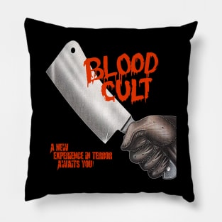 Blood Cult Retro Cult Classic Horror Fan Art Pillow