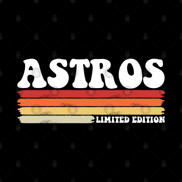 Astros Name Personalized Vintage Retro by deafcrafts