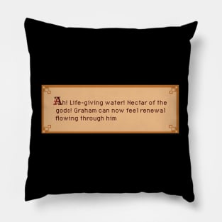 King's Quest Life Saving Water Message Pillow