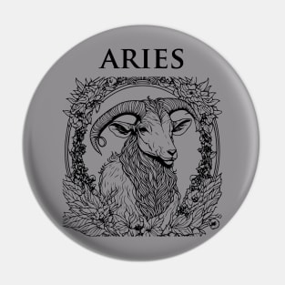 Aries Zodiac Sign Pin