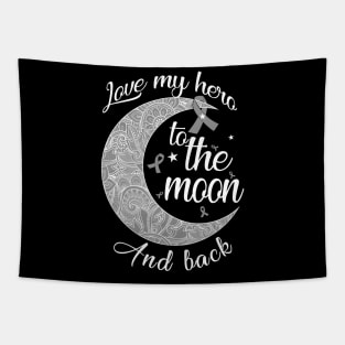 love brain cancer to the moon Tapestry