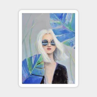 Woman portrait in Tropical Forest Magnet