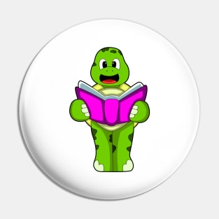 Turtle with Book Pin