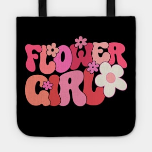 Groovy Flower Girl A Bridesmaid Proposal Flower Girl Toddler Tote