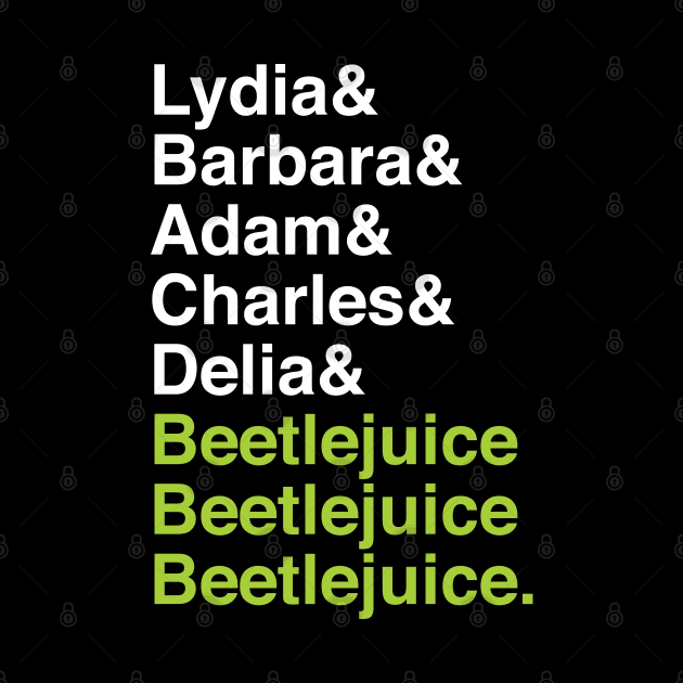 Beetlejuice Ampersand Names by redesignBroadway