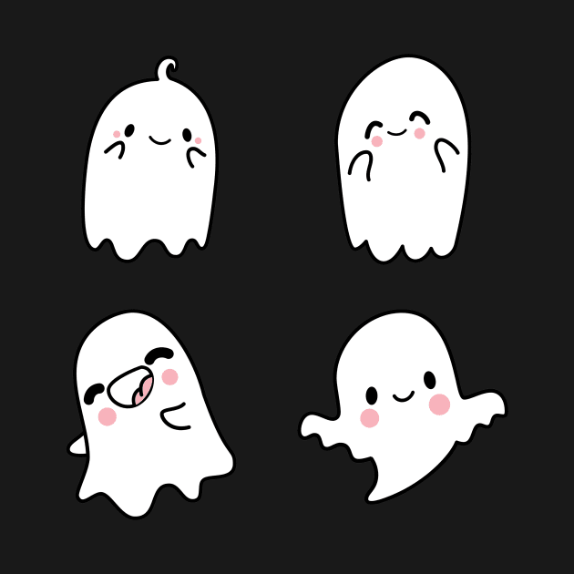 Cute Ghost Friends by blue-koala