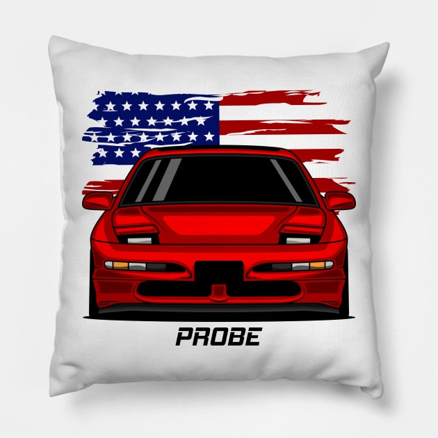 Front Probe Red Pillow by GoldenTuners