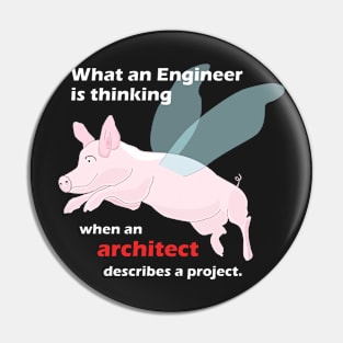 Engineer When pigs fly Pin