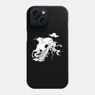 Strange Cat And Snake Surreal Art Phone Case