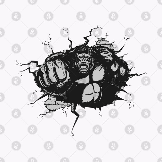 Gorilla by Happy Art Designs