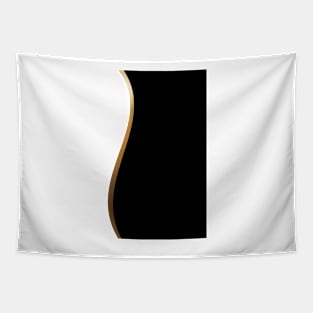 Black and White, Gold Wave Tapestry