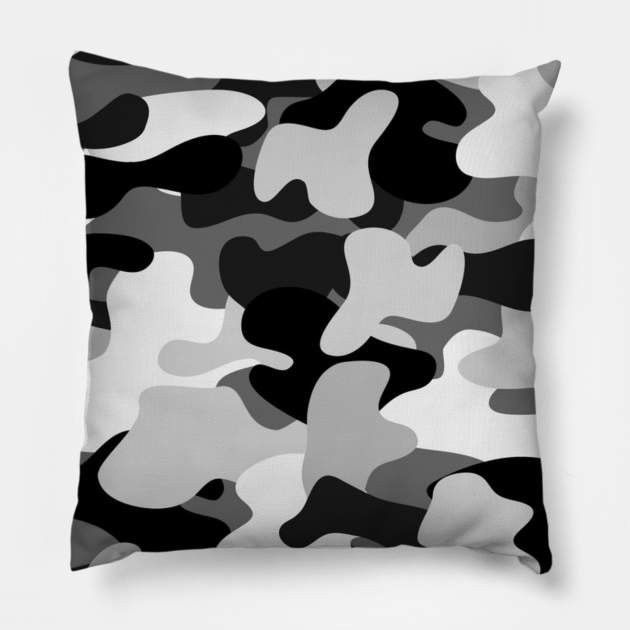 Snow camo Military Pillow by Flipodesigner