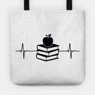 book heartbeat book lovers Tote