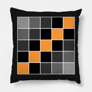 Orange Grid Pillow