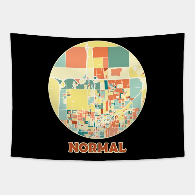 Normal Illinois map in mozaique colors Tapestry by SerenityByAlex