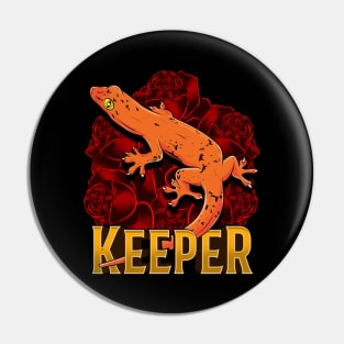 Awesome Gecko Keeper Proud Dinosaur Reptile Owners Pin