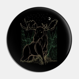 Canadian Bull Moose Pin