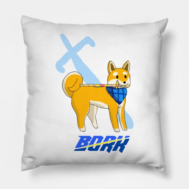 Bork (Sword) Meme tee Pillow by VixenwithStripes