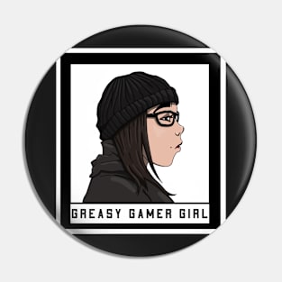 Greasy Gamer Girl's Mugshot Pin