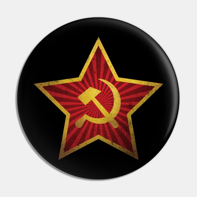 Soviet Red Star Insignia Distressed Pin by Beltschazar