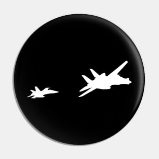 Two fighter jets fight design Pin