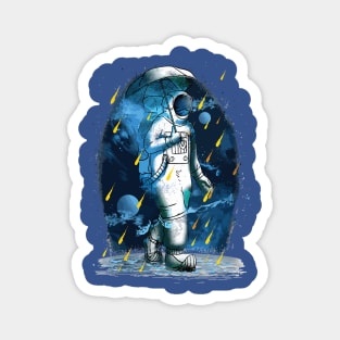 Astronaut spaceman meteor shower galaxy Magnet