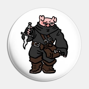 Fantasy Tabletop Piggy Rogue Cute Pin