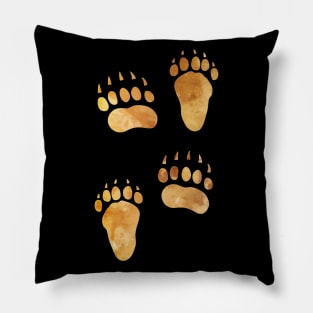 Bear Paw Prints Pillow