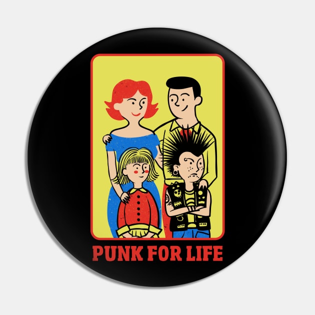 Punk for life Pin by popcornpunk