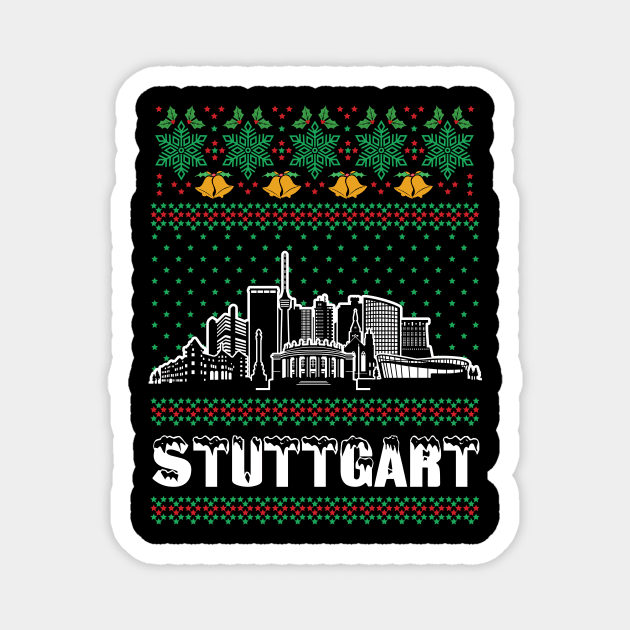 Stuttgart Germany Ugly Christmas Magnet by travel2xplanet