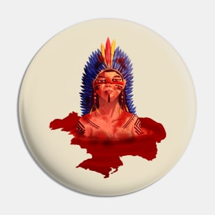 Indigenous Blood Brazil Pin