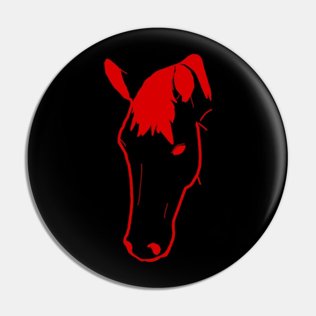 Horse Face Pin by RedHeadAmazona