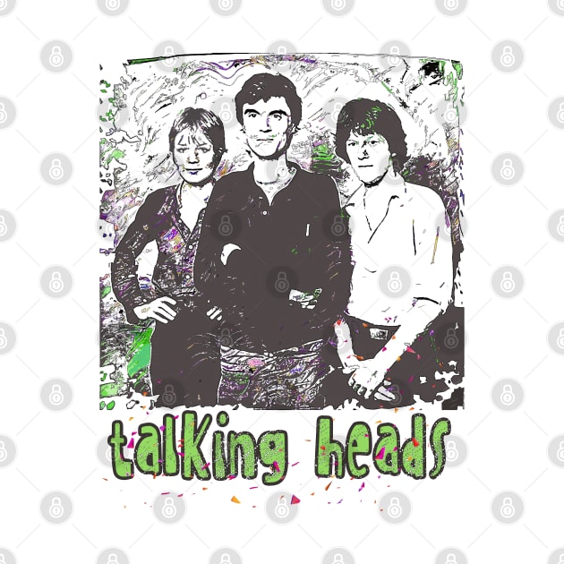 Talking Heads Retro Style Fan Art by VintageMimi