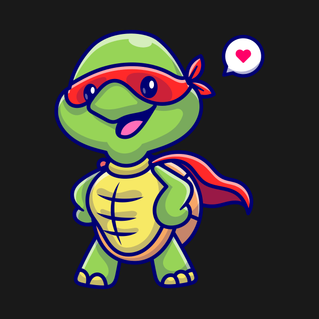 Cute Turtle Super Hero Cartoon by Catalyst Labs