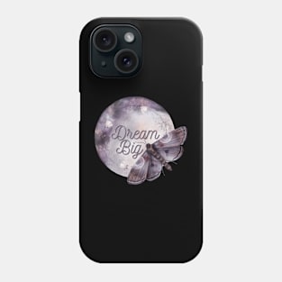 Moth and moon dream big Phone Case