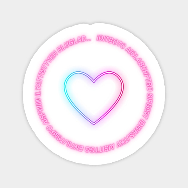 Cruel Summer Bridge Neon Heart Magnet by JustAddMel