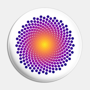 Dot Mandala | Dark Sunset Yellow Red Blue Pin