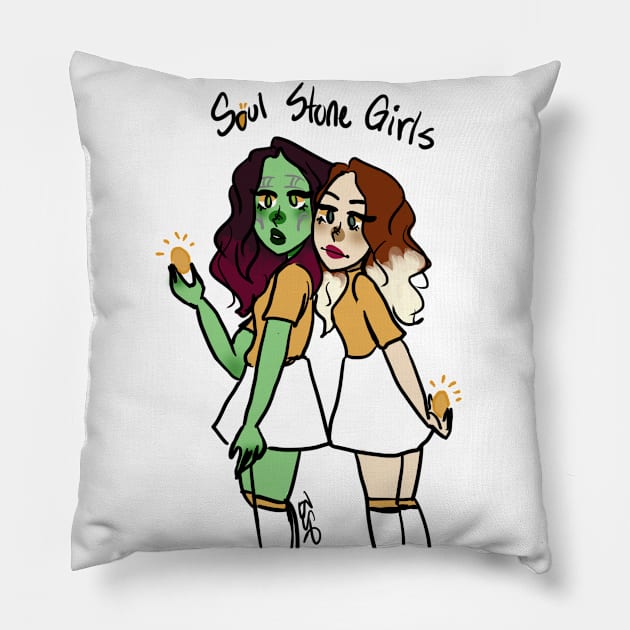 Soul Stone Girls Pillow by MershadiesArt