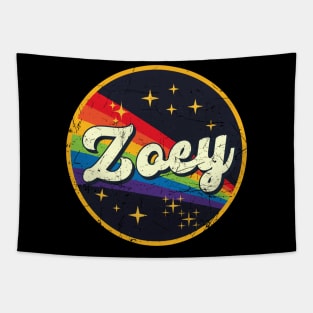 Zoey // Rainbow In Space Vintage Grunge-Style Tapestry