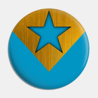 BOOSTER GOLD LOGO (STAR COLOR MATCHES TEESHIRT) Pin