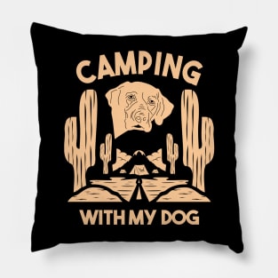 Wanderlust Paws: Camping with My Dog in the Mountains Pillow