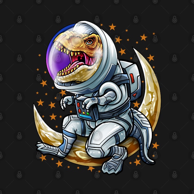 Astrosaurus Funny Dinosaur T-Rex Astronaut by BDAZ