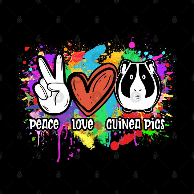 Peace Love Guinea Pigs Colorful Guinea Pig by mohazain